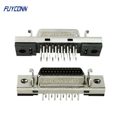 26 핀 SCSI 커넥터 직각 유형 여성 SCSI PCB 커넥터 W/고정 걸이