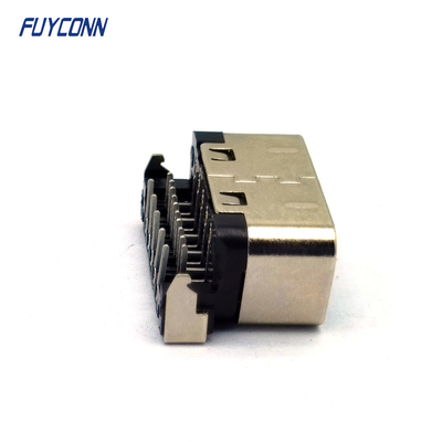 0.4mm 하위 프로필 D-SUB 커넥터 오른쪽 각 PCB 15 핀 여성 VGA
