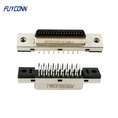 1.27mm 커넥터 수직 PCB 36 핀 MDR SCSI 커넥터 암 유형