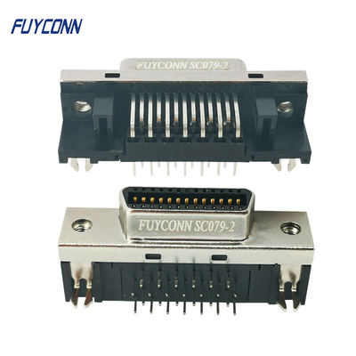 26핀 MDR 커넥터 여성 / 남성 1.27mm 구리 금판 SCSI 커넥터