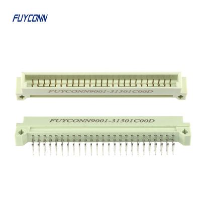 2 열 50 핀 수 연결기 2.54 밀리미터 피치, PCB DIN41612 연결기
