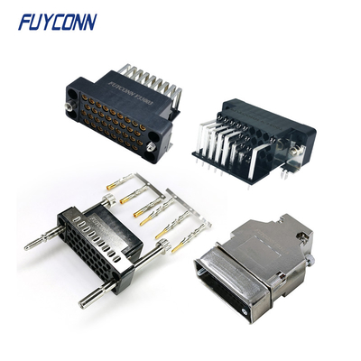 34 핀 V.35 연결기 직각, PCB 여성이 / 남자 크림핑 V35 연결기