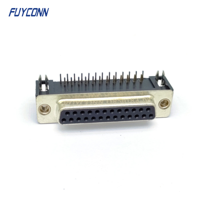 25 핀 여성 DB 커넥터 직각 PCB D서브 커넥터 (8.08mm)