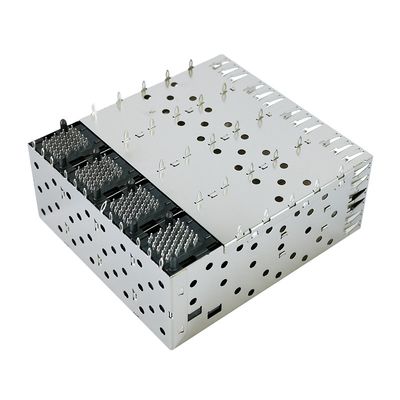 160P SFP Connector 2x4 Ports Female Press-Fit Stackable for Data Center