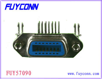 잭 나사와 널 자물쇠를 가진 24의 Pin Centronic PCB 정각 암 커넥터