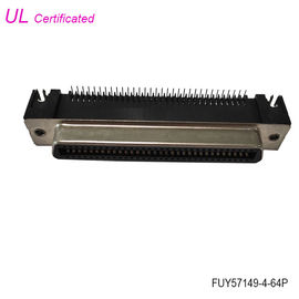 32 쌍 Amphenol PCB 직각 암 64 핀 Centronics 커넥터