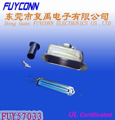 14 24 36 50의 Pin 땜납 180도 금속 덮개를 가진 여성 저장소 유형 Centronix 연결관