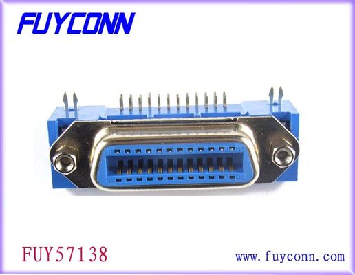 잭 나사를 가진 14의 Pin Centronic PCB 권리 천사 암 커넥터 및 널은 잠급니다