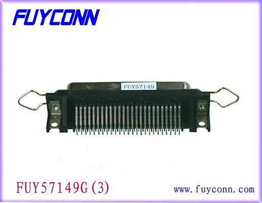 봄을 가진 24가지의 Pin Centronic PCB 정각 DDK 40 유형 여성은 연결관에 의하여 증명된 UL를 걸쇠를 겁니다