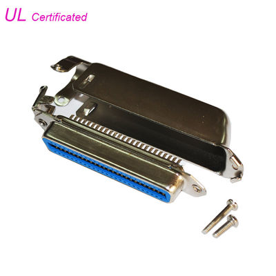 180도 케이블 출구를 가진 저장소 여성 50 Pin Centronics 연결관
