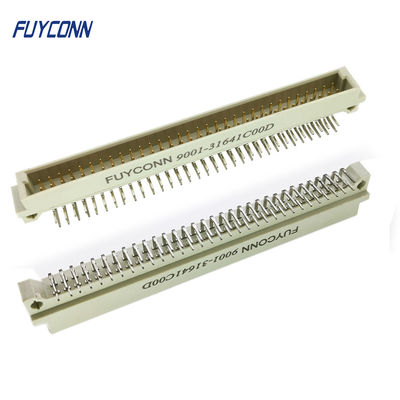 2.54 밀리미터 2 열 PCB 직각 2*32P 64 핀 수 41612 유럽 연결기