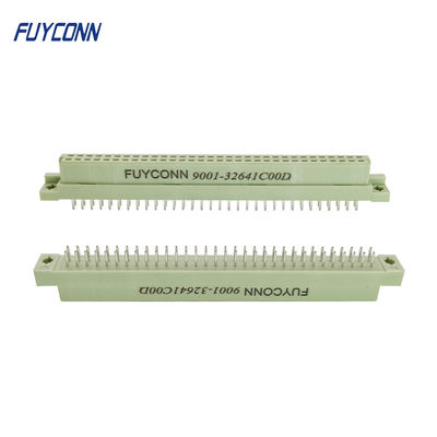 똑바른 PCB Eurocard 연결관 2row 16 32 48 64 Pin 암 2*32pin 64P DIN41612 연결관