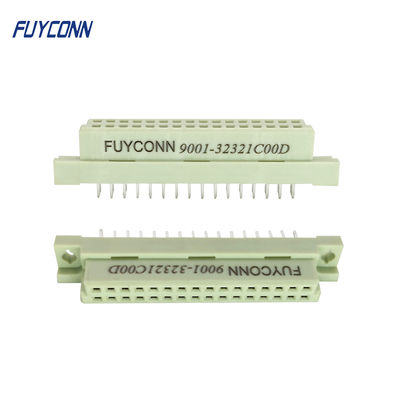 2개의 줄 Eurocard 연결관 8 16 32 Pin PCB 똑바른 2x16P 32pin 암 DIN 41612 연결관