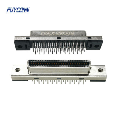 SCSI 여성 수직 PCB 연결기, 14P 26P 50P SCSI 연결기