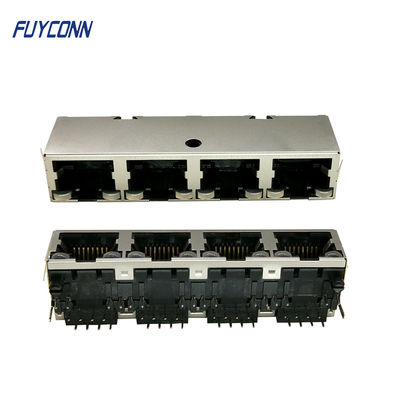 1x4는 4*8P 32 핀 자형 소켓 PCB RJ45 모듈러 잭 연결기를 포팅시킵니다