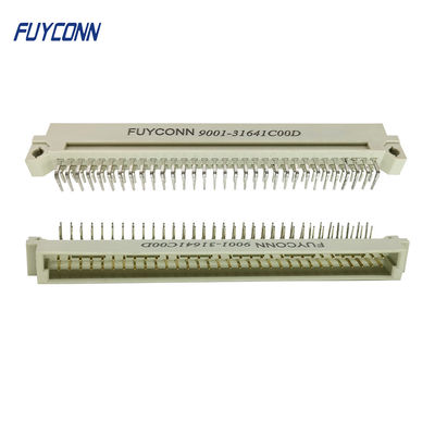 64Pin DIN 41612 커넥터 2 줄 직각 PCB 남성 플러그 유로 커넥터