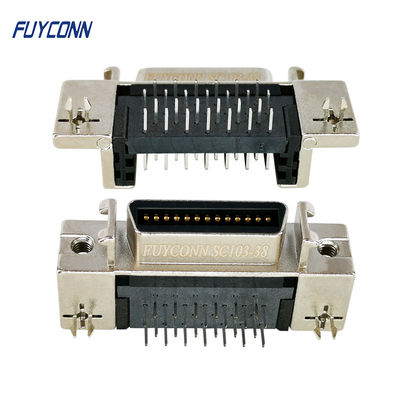 널 자물쇠 아연 포탄을 가진 SCSI 26Pin 연결관 여성 정각 PCB 유형
