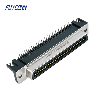 직각 PCB 암 DDK Amphenol Centronics 64 핀 커넥터