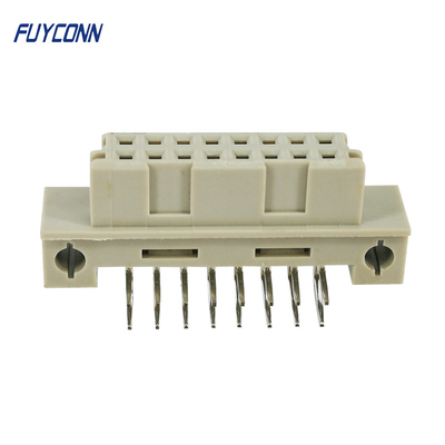 DIN41612 여성 2 행 16 핀 직각 PCB Eurocard 커넥터