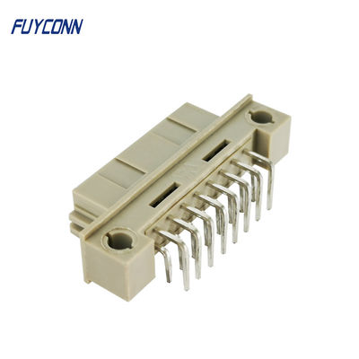 남성 플러그 유로카드 16Pin 2 줄 DIN 41612 커넥터 90도 R / A PCB